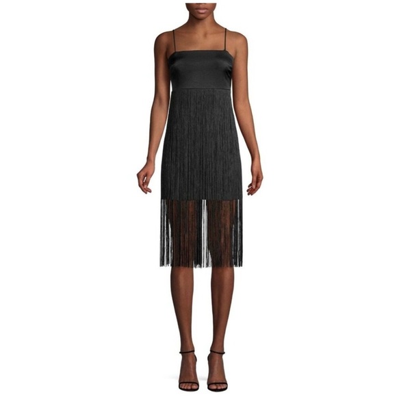 Ramy Brook Rikki black tassel flapper midi dress - Picture 3 of 12